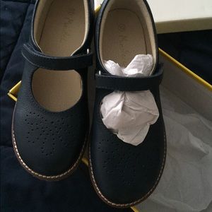 Boden Leather Mary Janes-Navy
